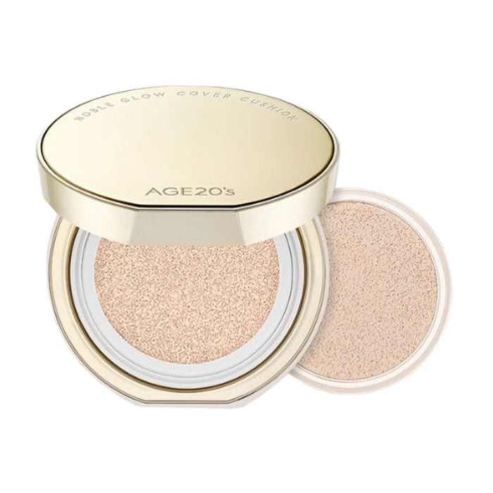 Тональний кушон для обличчя AGE 20's Noble Glow Cover Cushion SPF 40/PA+++,  21 Neutral Ivory, 12 г (+ змінний блок, 12 г)
